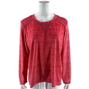 Cuddl Duds ClimateRight Womens Top Size XL Pink Long Sleeve Fleece Pullover